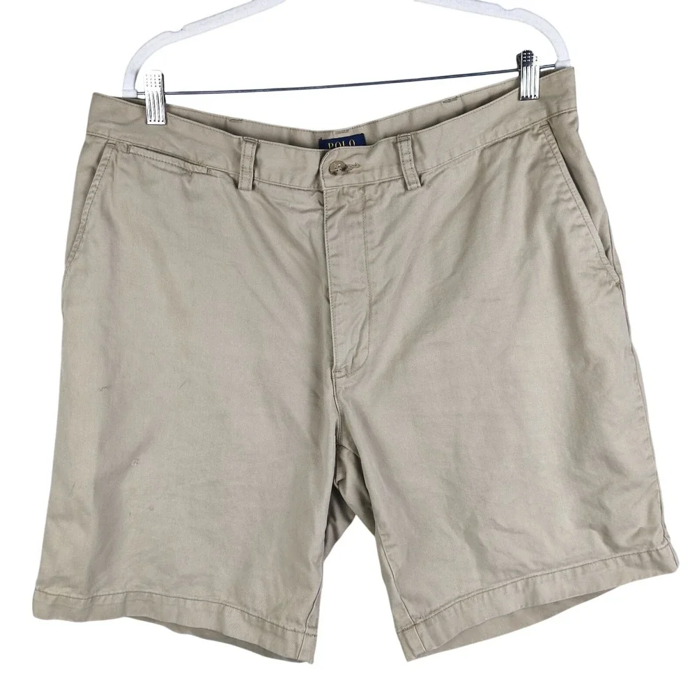 Polo‎ Ralph Lauren Khaki Shorts Mens 38 Preppy Chino Y2K